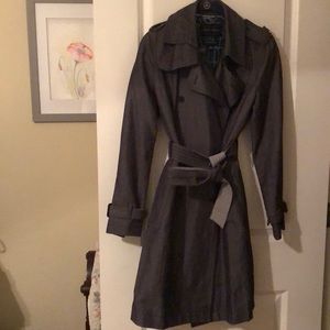 Blue lined trench coat. Perfect condition